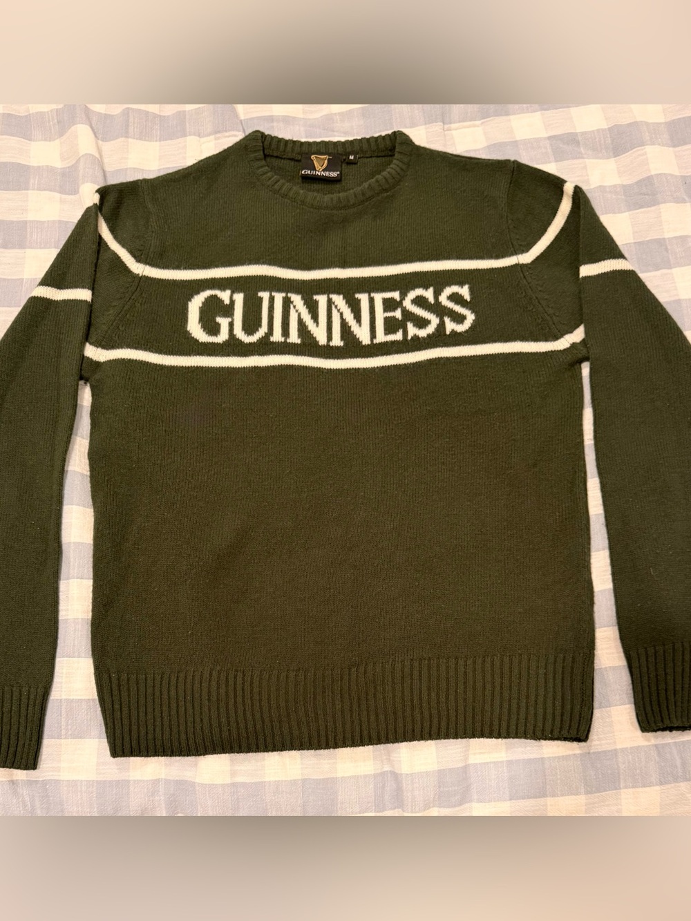 Guinness Unisex Medium Official Licensed Crew Neck Sweater, Medium (NEW)